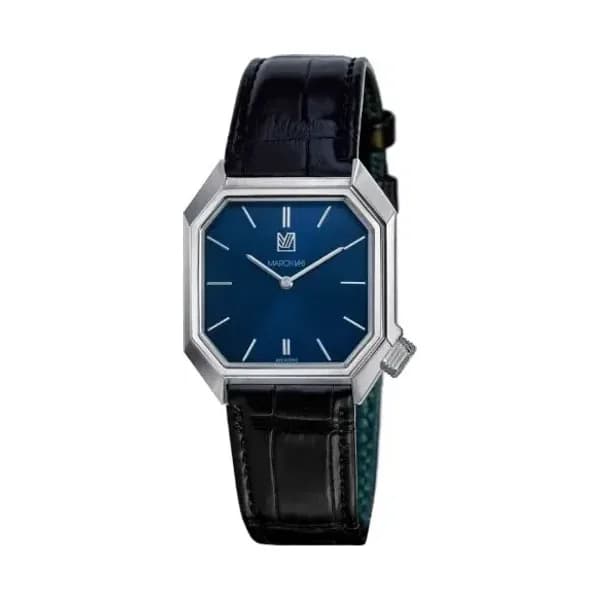 March LA.B Montre March LA.B Mansart Electrique Navy Alligator Noir