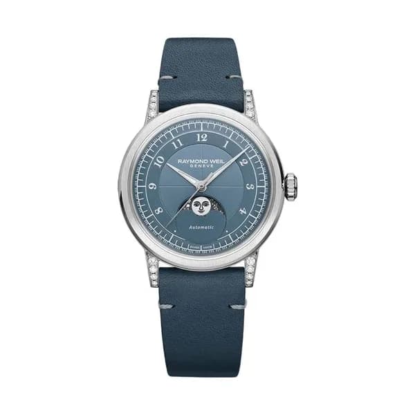Raymond Weil Montre Millesime Moonphase 35 mm - Cadran Bleu