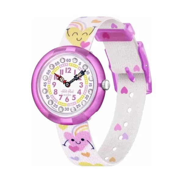 Flik Flak Montre quartz Fille Organized chaos Blanc