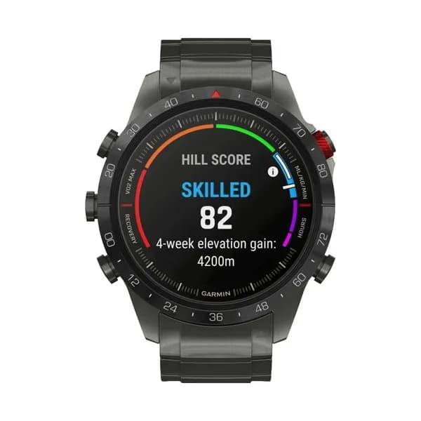 Garmin Montre Garmin Marq Gen 2 Athlete saphir titane bracelet caoutchouc silicone noir 46 mm