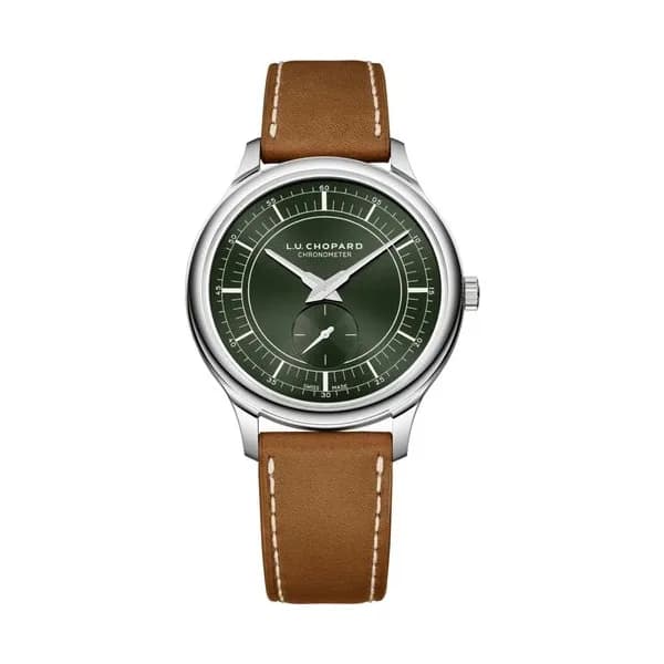 Chopard Montre Chopard L.U.C XPS Forest Green automatique cadran vert bracelet cuir 40 mm