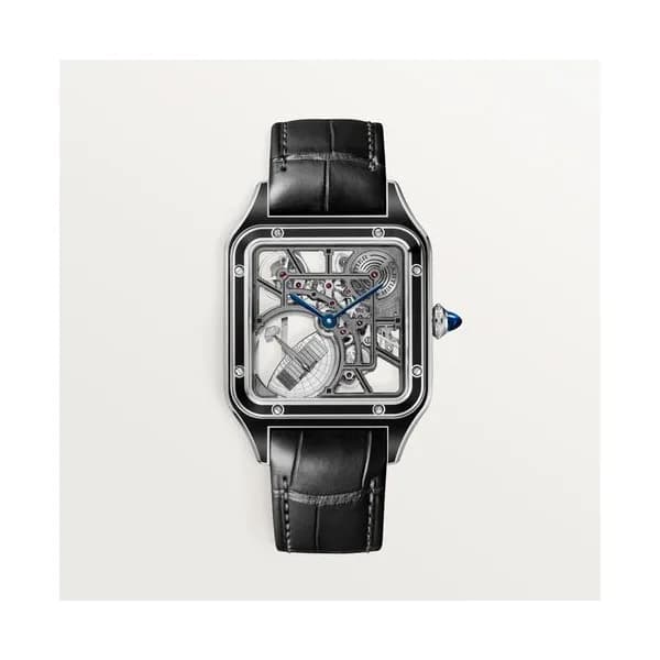 Cartier Montre squelette Santos-Dumont équipée d’un micro-rotor