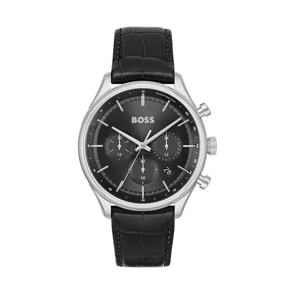 Hugo Boss Montre Boss Collection Sport Lux Gregor en Cuir Noir