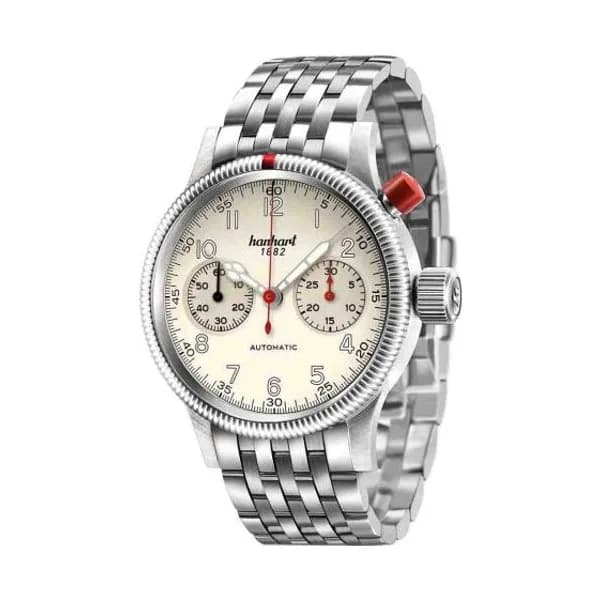 Hanhart Montre Hanhart Pioneer MK1 off-white Automatique diamètre 40 mm- 714.200-6428