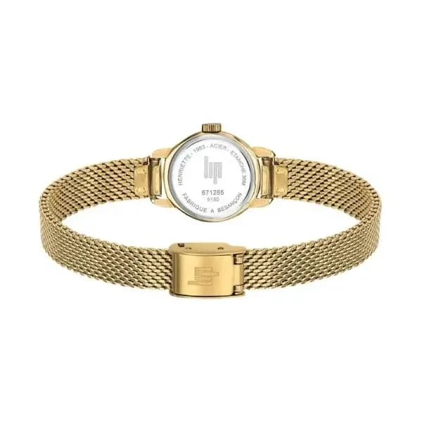 Lip Montre Lip Henriette 671265- Femme - cadran Argent- 19 mm - Acier et PVD Doré