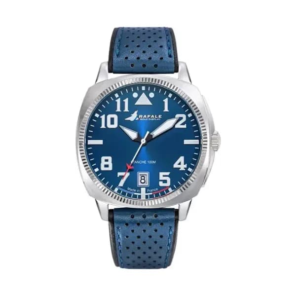 Patrouille de France Montre Rafale Solo Display COACH Cuir Bleu 666029