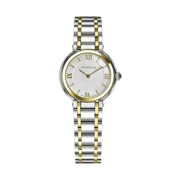 Michel Herbelin Montre Michel Herbelin Galet Acier et plaqué or 28 mm - 17430BT28