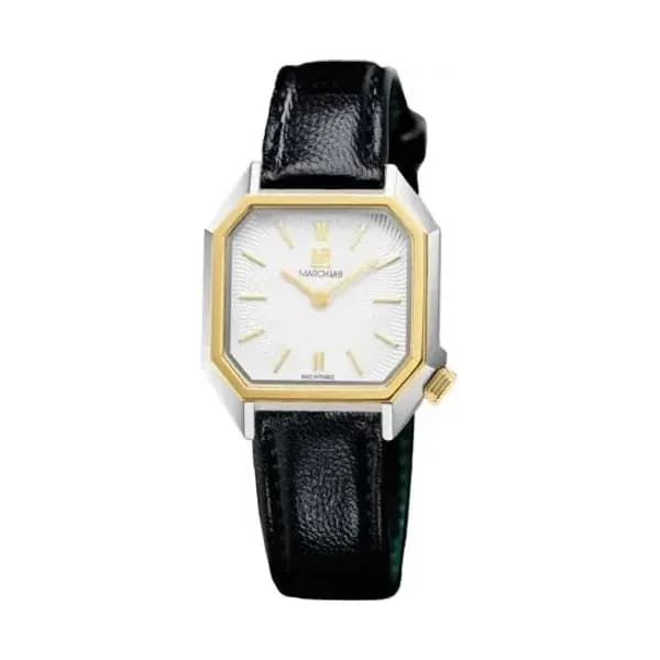 March LA.B Montre March LA.B Lady Mansart Electrique Metalic Chevreau Noir