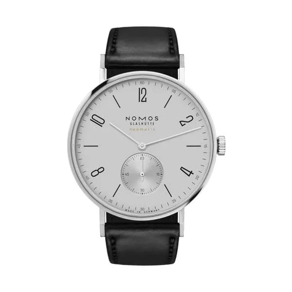 Nomos Montre Nomos Tangente Neomatik Gris Platine automatique cadran galvanisé bracelet cuir noir 39 mm