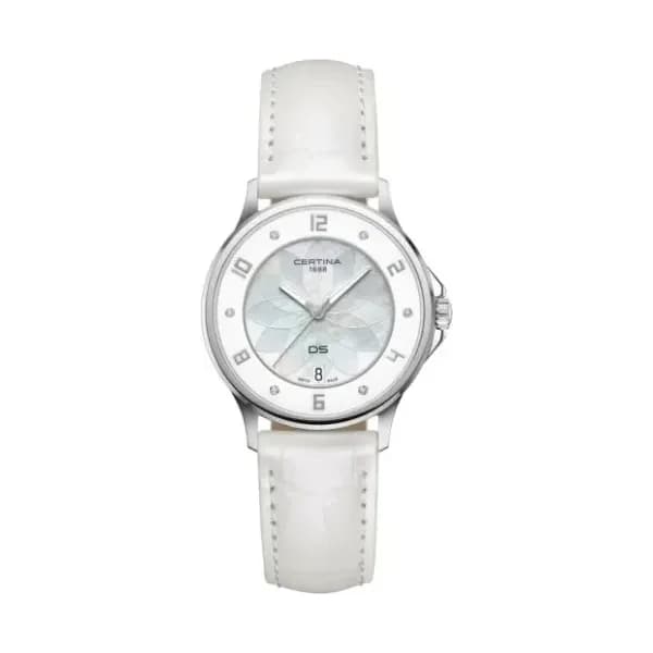 Daniel Gérard Montre Certina DS-6 Lady Quartz Cadran Nacre Serti Diamants