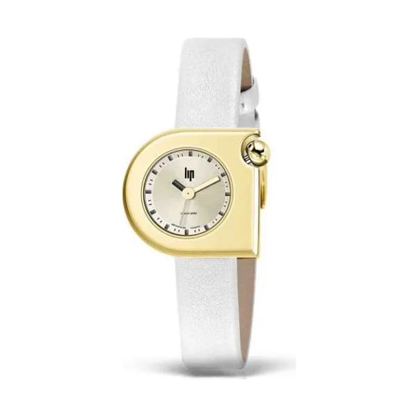 Lip Montre Lip Mach 2000 Mini - - cadran Doré- 30 x 28 mm - Acier et PVD Doré -671662