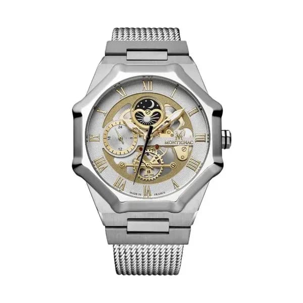 Montignac Montre Montignac Collection Sentinel en Acier Argenté