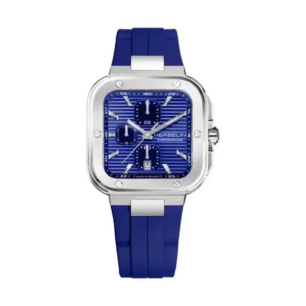 Michel Herbelin Montre Herbelin Cap Camarat Square Chronograph Homme Quartz Plongée - 35646A115CB