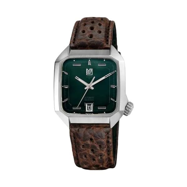 March LA.B AM2 Slim Automatique - Grall - Bison Sauvage Perforé Marron