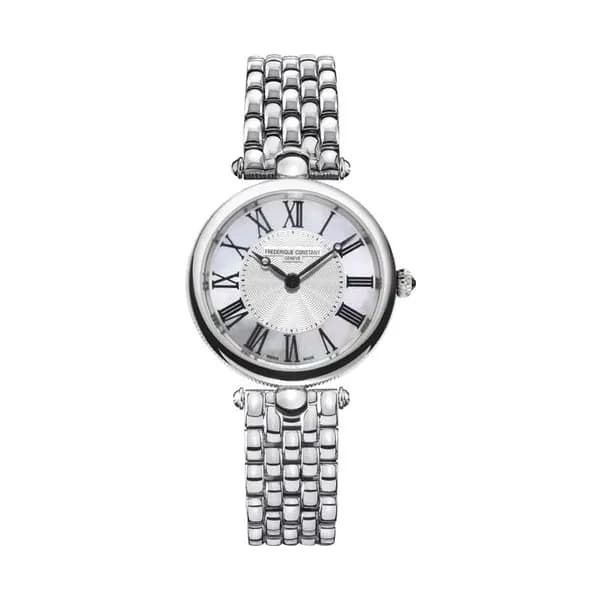 Frédérique Constant Montre Frédérique Constant Classics Art Déco Round quartz cadran argenté bracelet acier 30 mm
