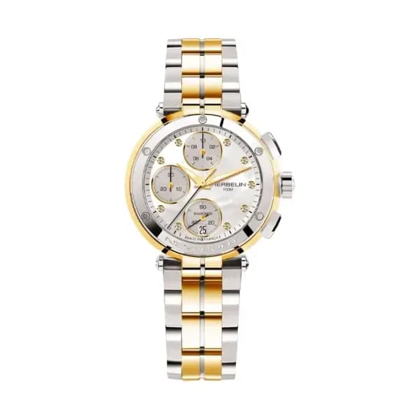 Michel Herbelin Montre Herbelin Newport Chronograph - Diamants Femme Quartz Diamants - 35688BT89