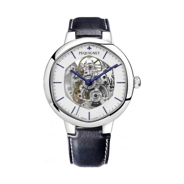 Pequignet E. Montre Pequignet Exagone Squelette blanc 41 mm - 4470413SQ-CB