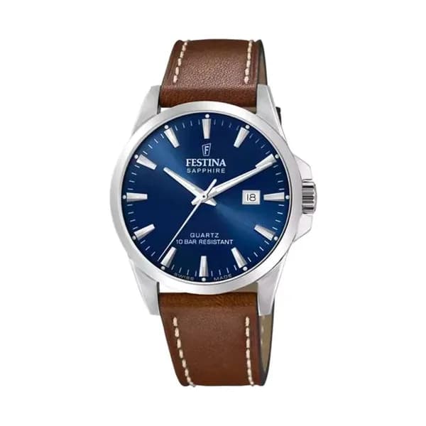 Festina Swiss Made Montre Festina Collection Swiss Made en Cuir Marron