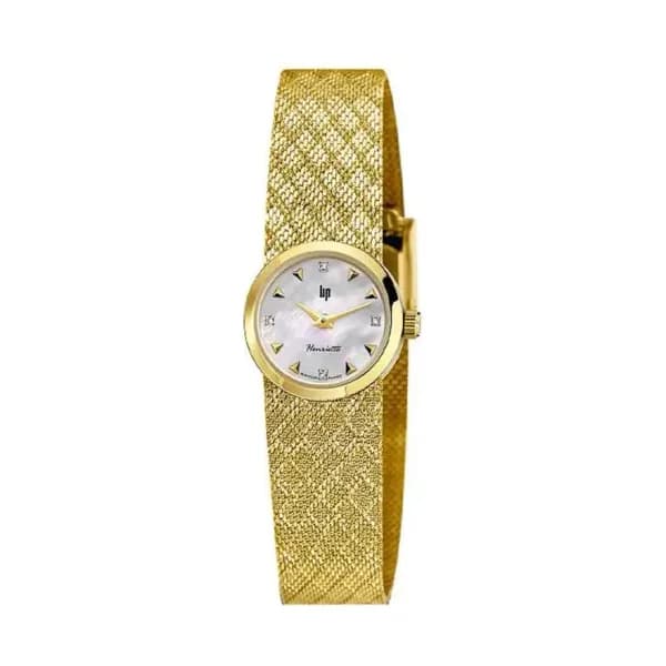 Lip Montre Lip Henriette 671453- Femme - cadran - 22 mm - acier doré 316 L poli