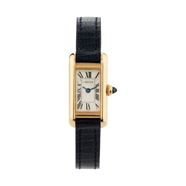 Cartier Montre Cartier Tank Mini Américaine 1380 en Or Jaune quartz 14 x 28 mm avec papiers