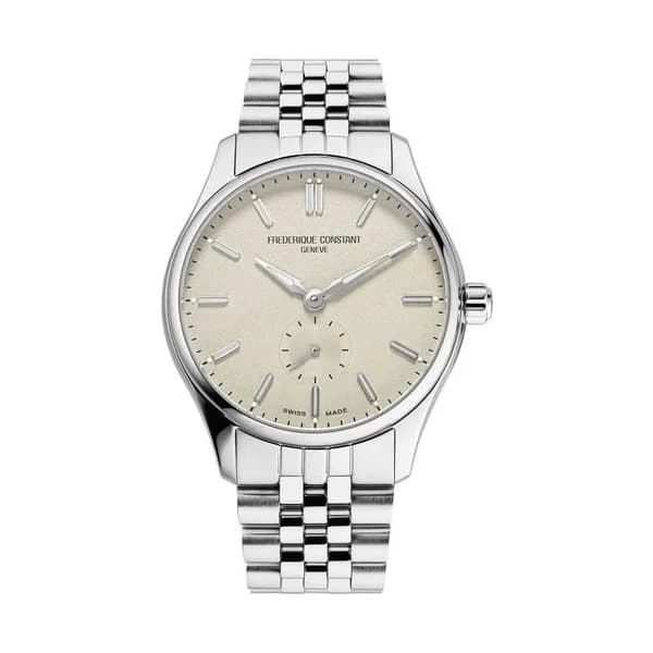 Frédérique Constant Montre Frédérique Constant Classics Index Small Seconds Automatic cadran beige bracelet acier 39 mm