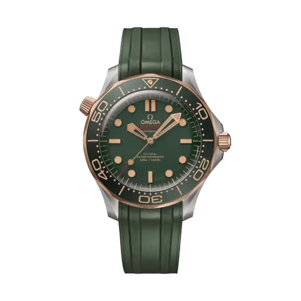 Omega Seamaster 42 mm, titane - Bronze gold sur bracelet caoutchouc