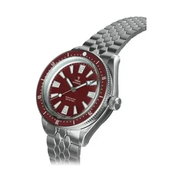 Yema Montre Yema Skin Diver Slim CMM.20 Cadran Rouge