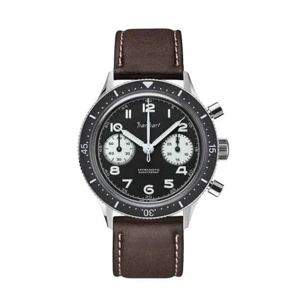 Hanhart Montre Hanhart 415 ES Reverse Panda Mécanique diamètre 39 mm- H703.211-8110-CMF