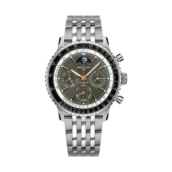 Breitling Montre Breitling Navitimer B19 Chronograph 43 Perpetual Calendar Cadran anthracite Bracelet Acier inoxydable