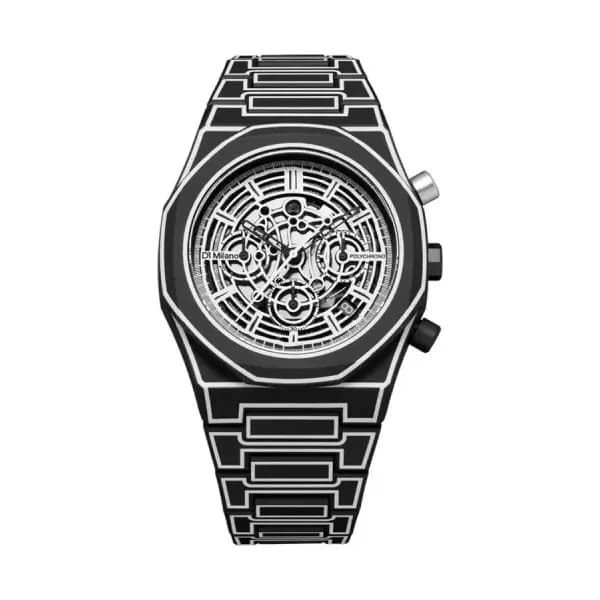 D1 Milano Montre Polychrono Black Sketch PHBJ14