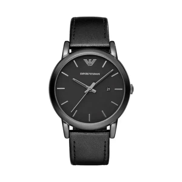 Emporio Armani Montre Analogique Homme Emporio Armani Cuir Noir AR1732