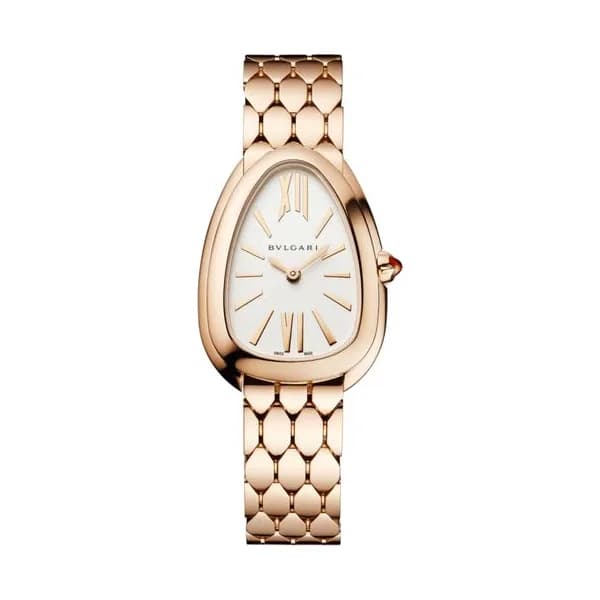 Bulgari Montre Bulgari Serpenti Seduttori quartz cadran blanc bracelet acier 33 mm