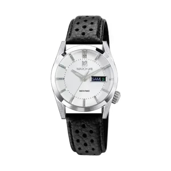 March LA.B AM89 Electrique - White - Buffle Perforé Noir
