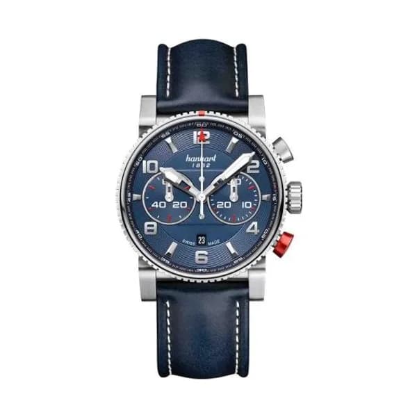 Hanhart Montre Hanhart Primus Racer Bleu Automatique diamètre 44 mm- 741.270-0320