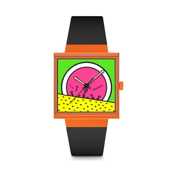 Swatch Montre quartz Mixte What if Break Time Orange