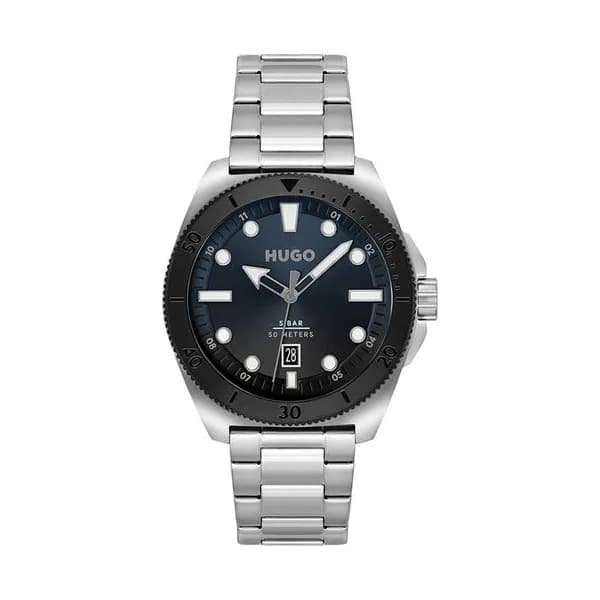 Hugo Montre Hugo Collection #Visit en Acier Argenté