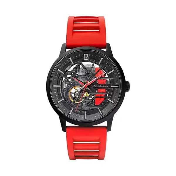 Pierre Lannier Montre Pierre Lannier Paddock Homme Caoutchouc Rouge - Cleor
