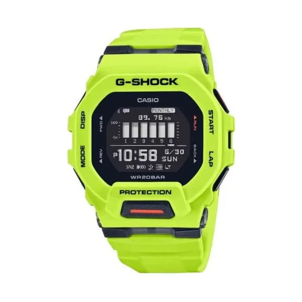 Casio Montre GShock G-Squad - Série GBD-200 - Vert Fluo 48.5 x 45.4 mm- GBD-200-9