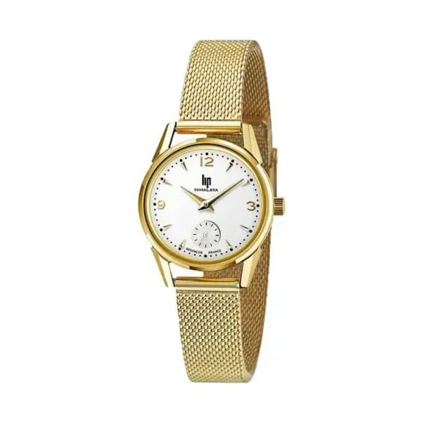 Lip Montre Lip Himalaya - Unisexe - cadran Argent- 29 mm - Plaqué or - 671609
