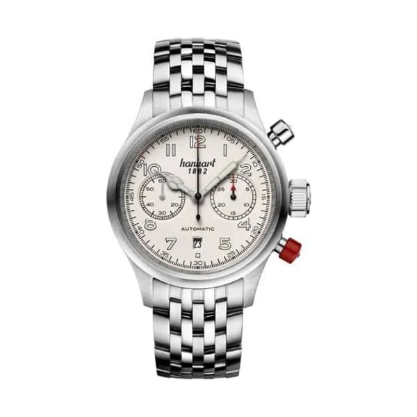 Hanhart Montre Hanhart Pioneer TwinControl off-white Automatique diamètre 42 mm- 720.200-6428