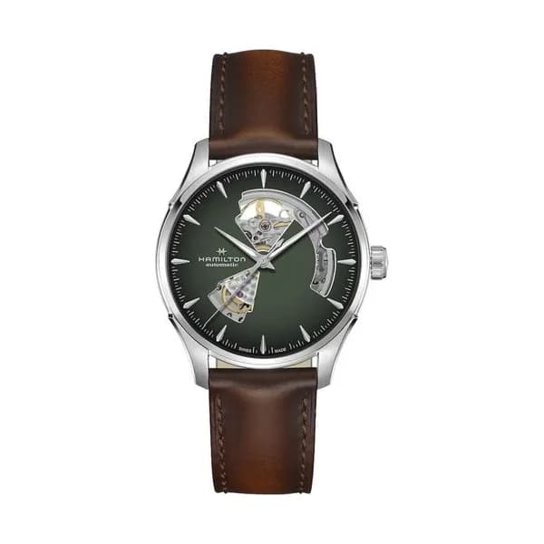 Hamilton Montre Automatique Hamilton Collection Jazzmaster en Cuir Marron