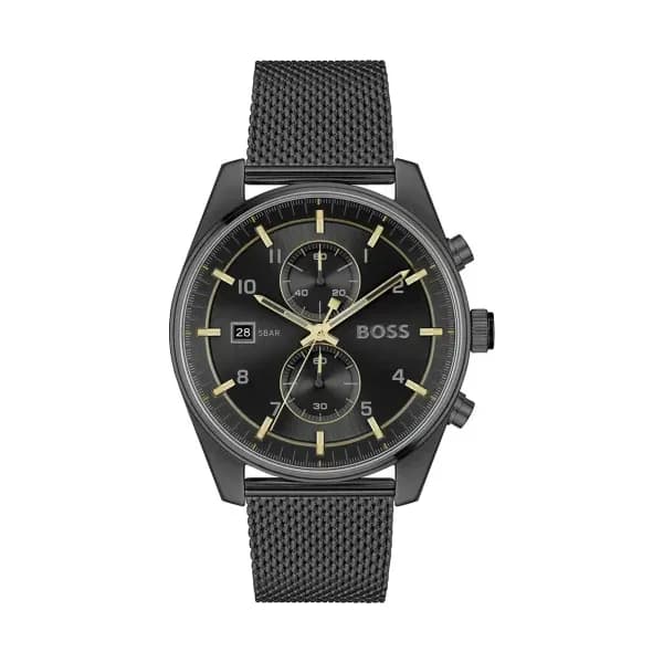 Hugo Boss Montre Boss Collection Skytraveler en Acier et PVD Noir