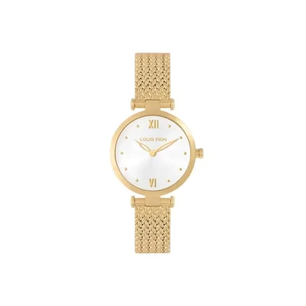 Louis Pion Montre quartz Femme Flore Blanc