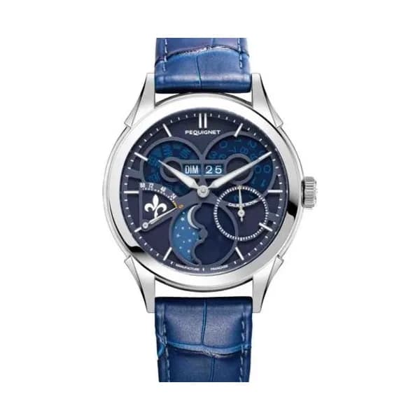 Pequignet Montre Pequignet Royale saphir - Cadran Bleu Lapis-lazuli Automatique Cadran Bleu - 9010882