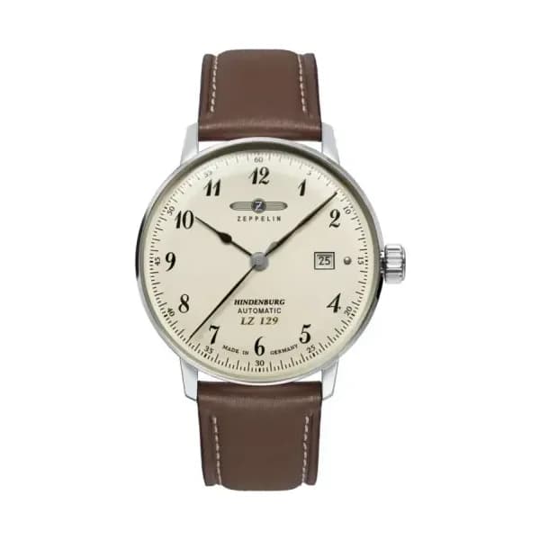 Zeppelin Montre Automatique Zeppelin Collection Hindenburg en Cuir Marron