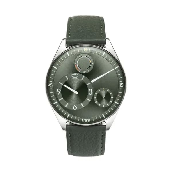 Ressence Montre Ressence TYPE 11 Pine titane automatique cadran vert bracelet cuir 41 mm