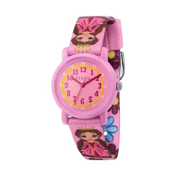 Kikou Montre Enfant KIKOU CARTOON en Tissu Rose