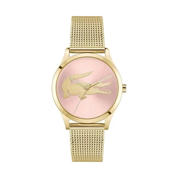 Lacoste Montre Lacoste Collection Crocodelle en Acier et PVD Doré