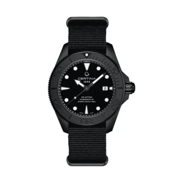 Certina Montre Certina DS Action Diver 43mm Powermatic 80 Automatique Cadran Noir