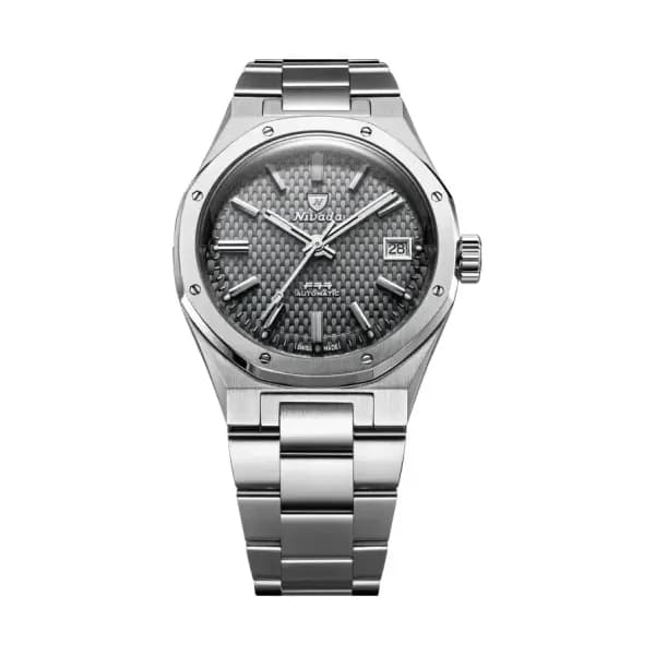 Nivada Grenchen Montre F77 MKII Tressed Dial - Grey Dial